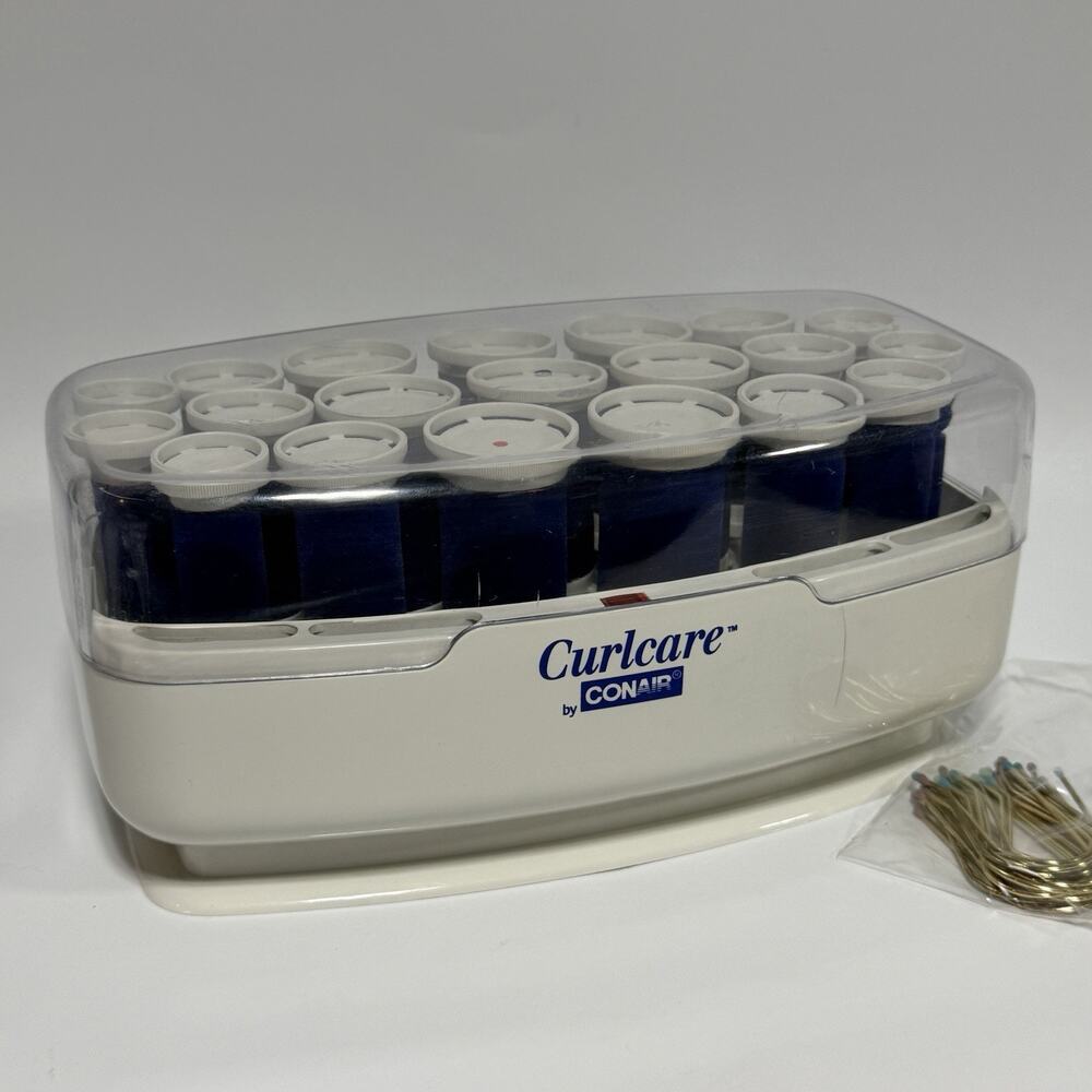 Set 20 Vintage Conair Curlcare CHV20R Flocked Hair Roller Curlers Clips